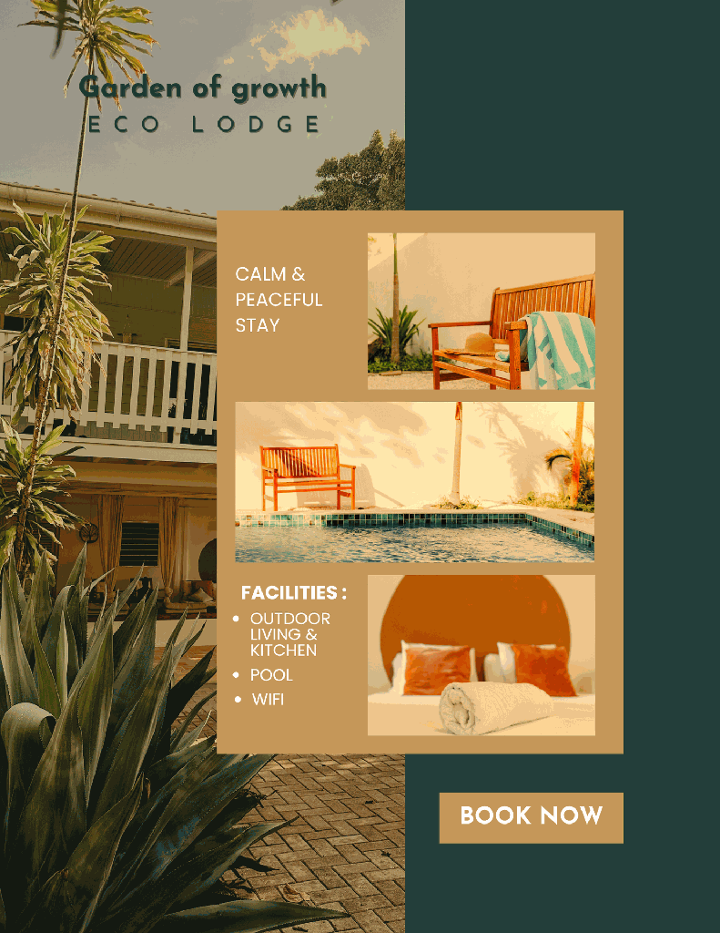 Overnachting - Garden of Growth Eco Lodge € 45,-